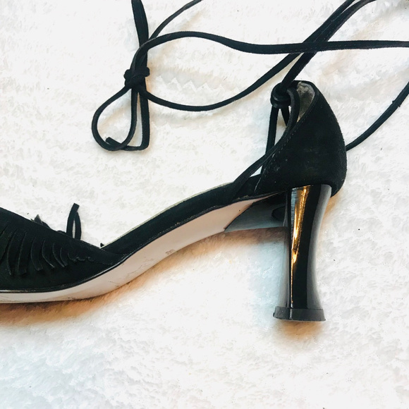 Kenneth Cole made in Italy suede fringe heel 6 - Picture 5 of 8